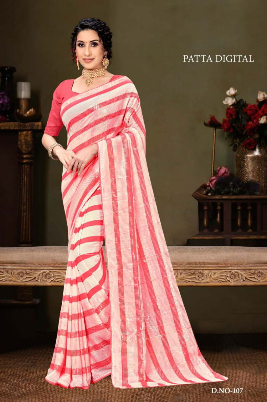 Ynf Patta Digital Stylish Party Wear Weightless Latest Designer Saree Collection